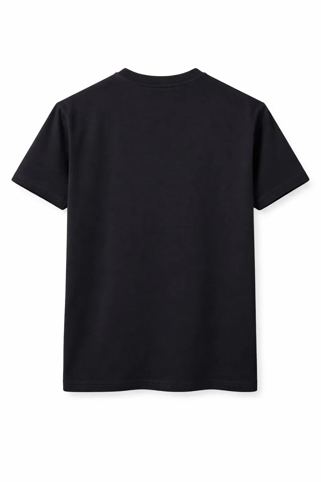 Black short-sleeved t-shirt featuring Los Angeles graphic print