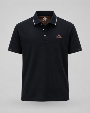 Monochromatic Onyx Crest Polo