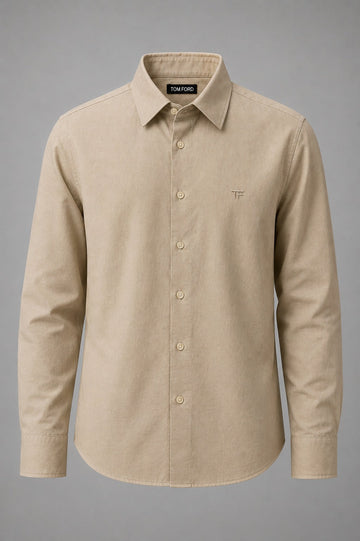 Desert Sand Minimalist Tailored Shirt