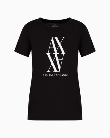 Monogram Logo Regular Fit Black T-shirt