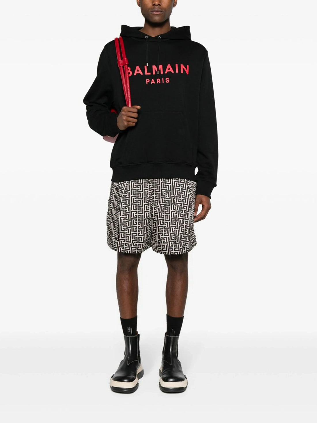 HD logo-print cotton hoodie