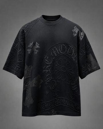 Matte Obsidian Multi-Insignia Skater Tee