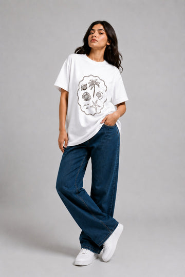 Coastal Echoes Oversized Tee