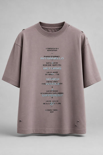 Heather Grey Exposed Underlay T-shirt