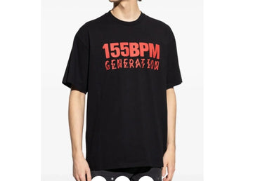 155 BPM Black printed oversized t-shirt
