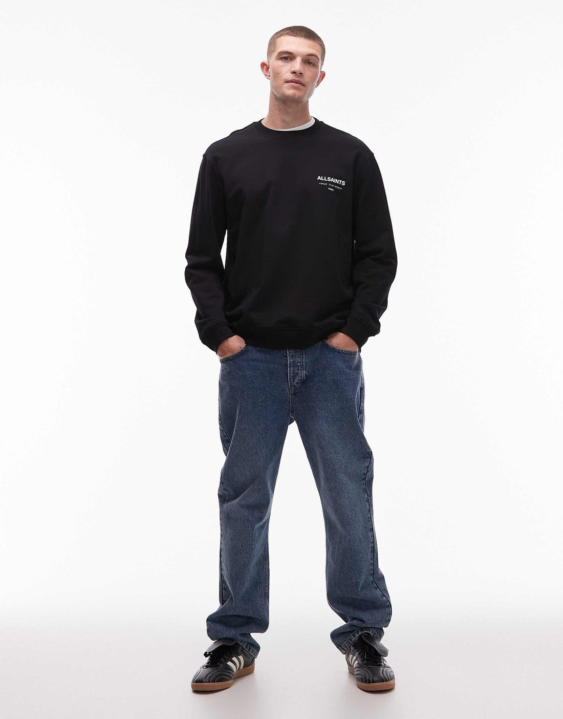 Underground crew sweatshirt in black