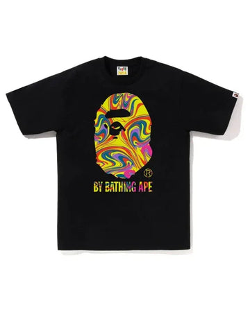 Marbling Tee in Black