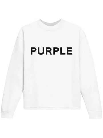 Purple Brand logo-print fleece sweatshirt