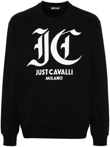 Just Cavalli logo-print cotton sweatshirt
