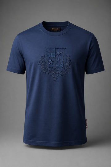The Signature Navy Coat of Arms Tee