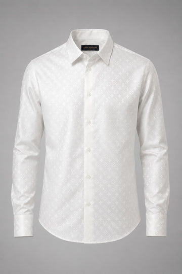 Optic White Tone-on-Tone Monogram Top