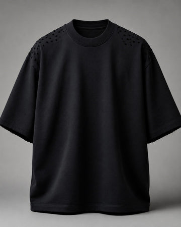 Matte Midnight Structural Stud T-shirt