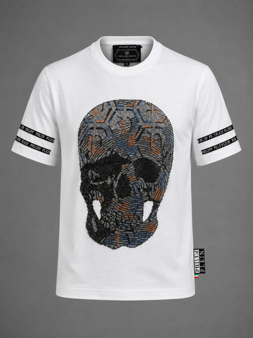 Hex-Skull Strass Crew T-shirt