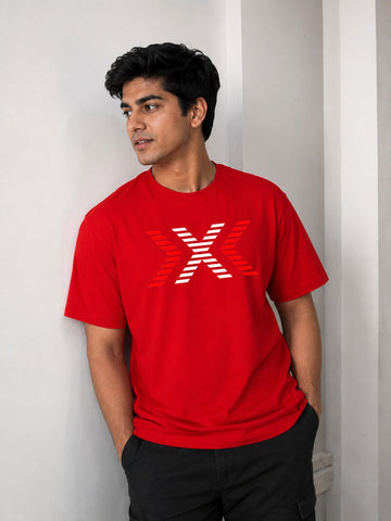"Chevron Cross" Red Men's Tee