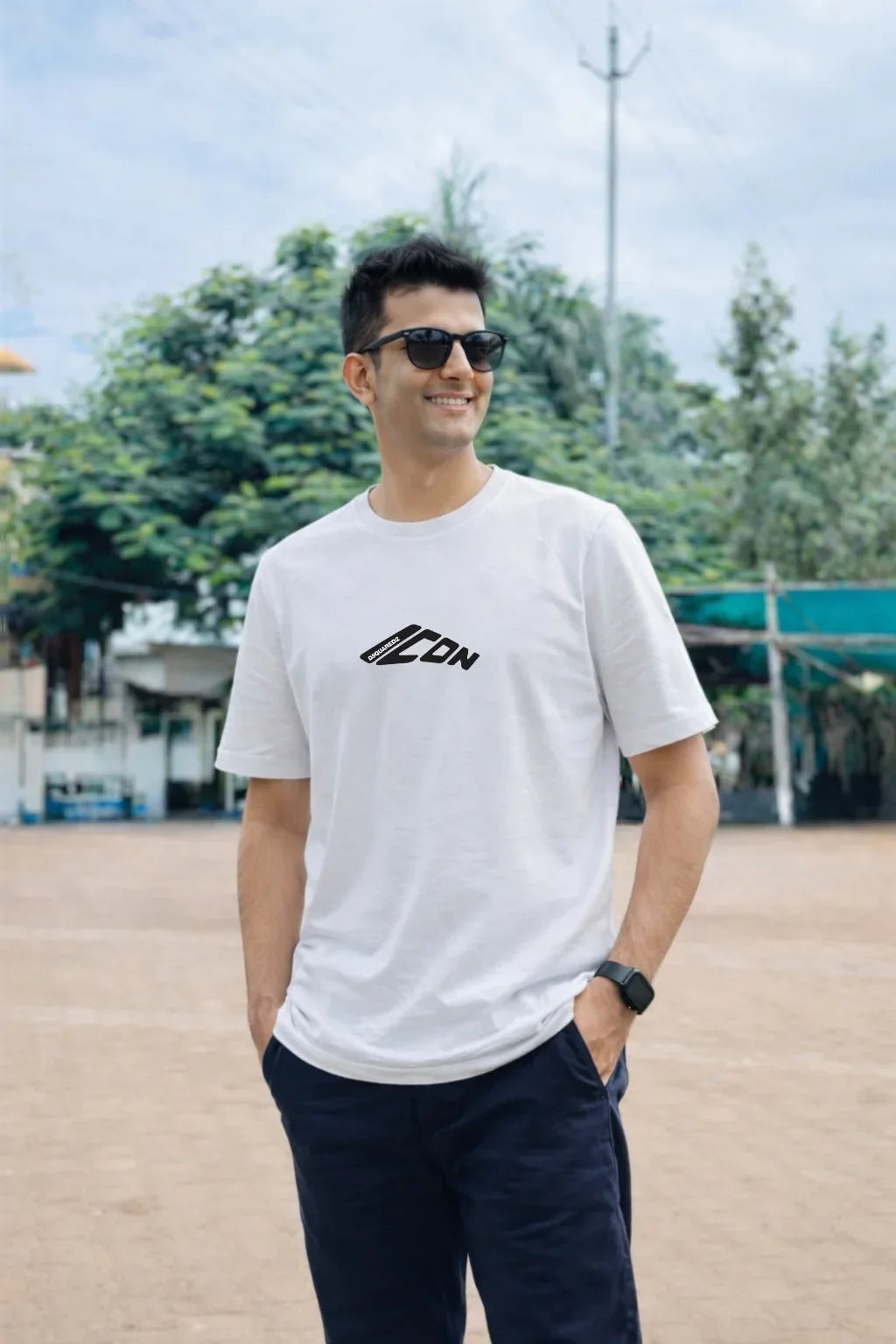 Icon-print logo Men's T-shirt