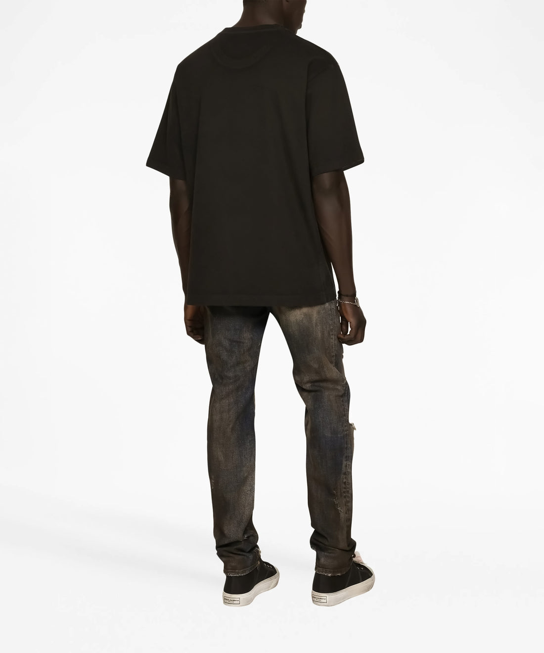 Dolce & Gabbana logo-print black oversized T-shirt