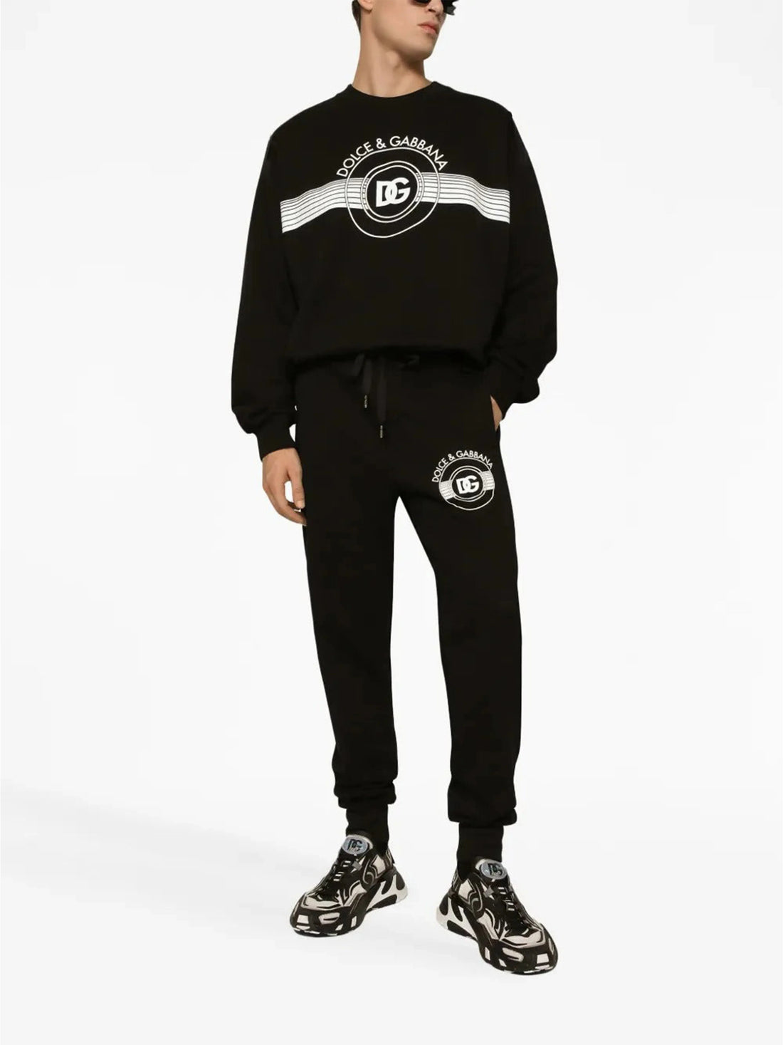 Parallel Lines with Mix Logo printed cotton sweatshirt