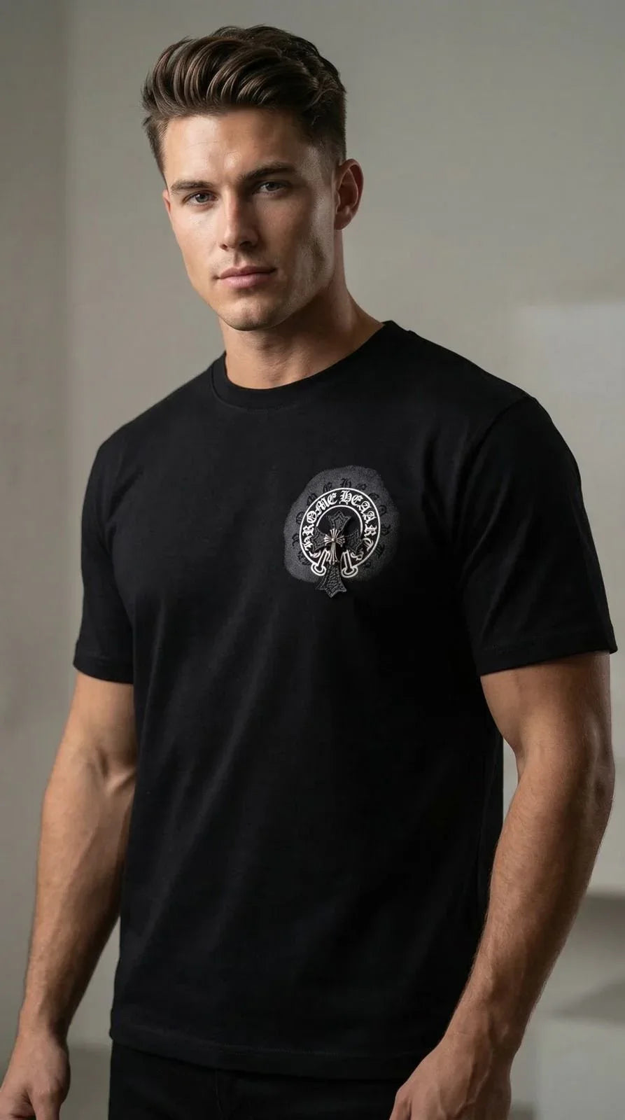 Cross chrome black tee