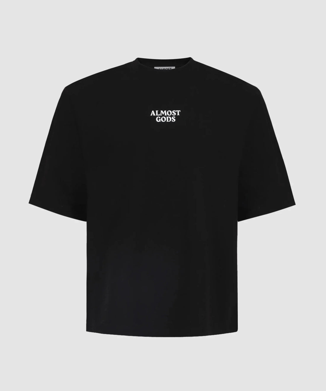 Logo Drop Shoulder Tee in Black