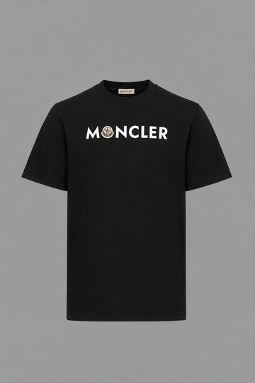 Black Icon Logo-patch cotton T-shirt