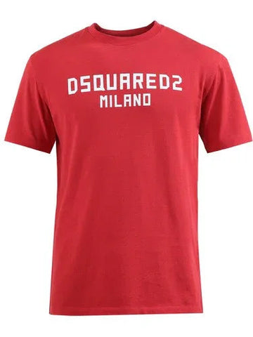 Men's red basic logo cool fit t-shirt