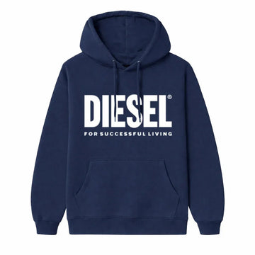 Bold logo lettering navy hoodie
