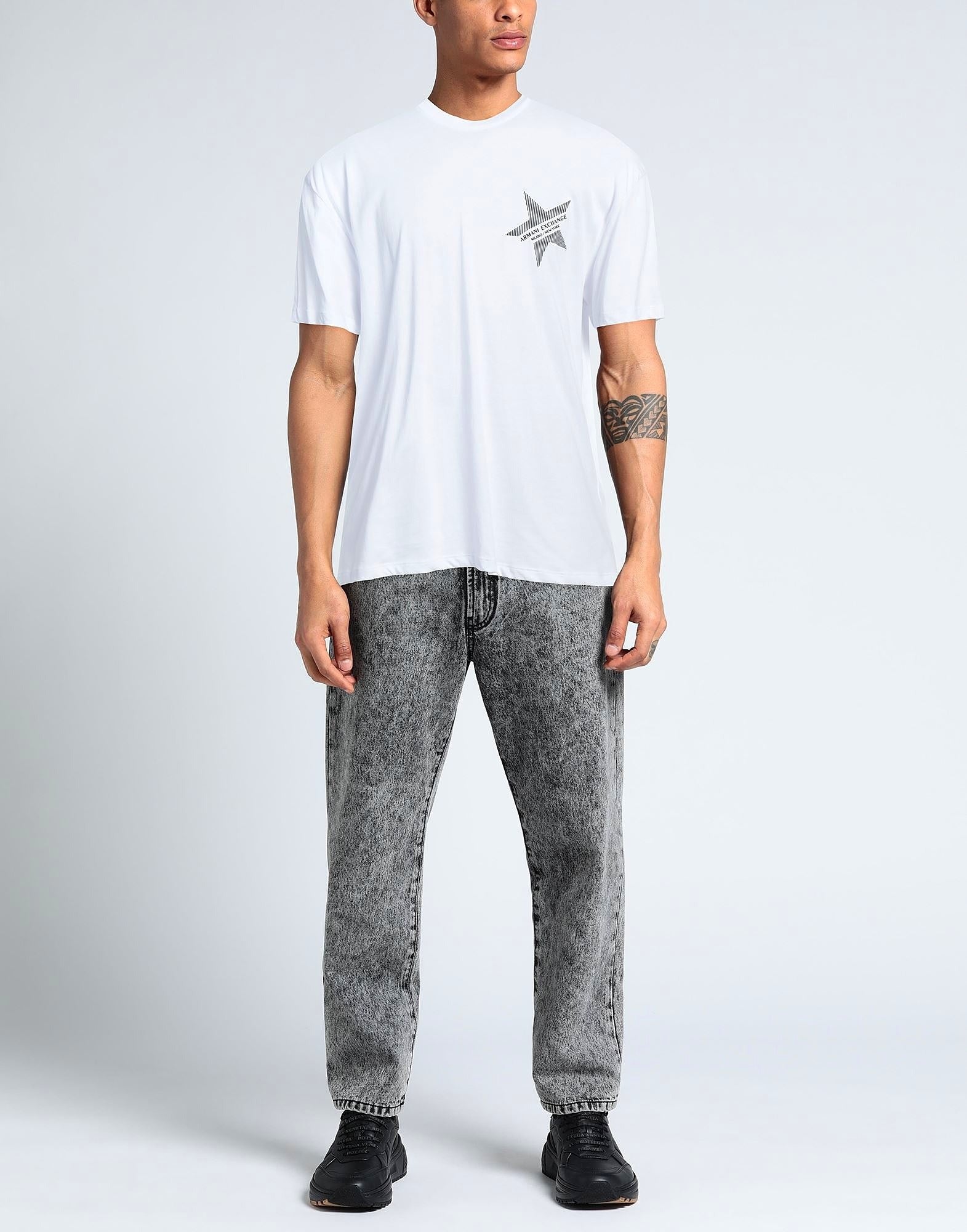 Crew-Neck T-Shirt with HD Star Logo Print