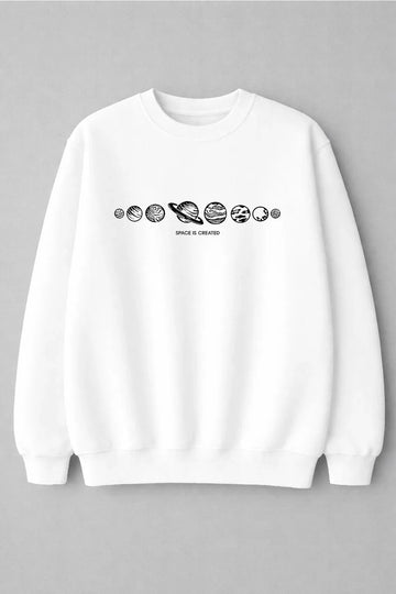 Space is created - Round Neck Sweatshirt