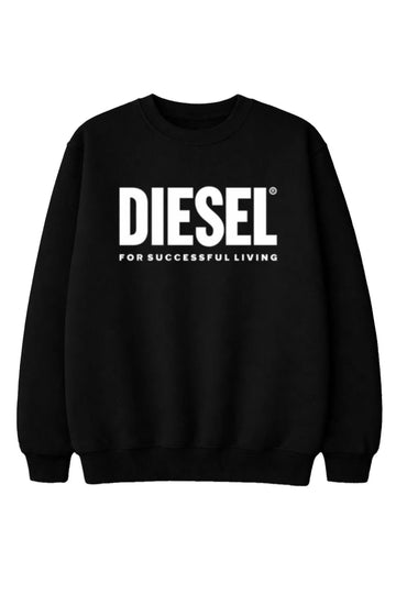 Simple Luxury logo lettering Black Sweatshirt