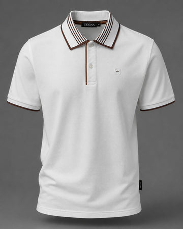 The Alabaster Espresso Linear Polo